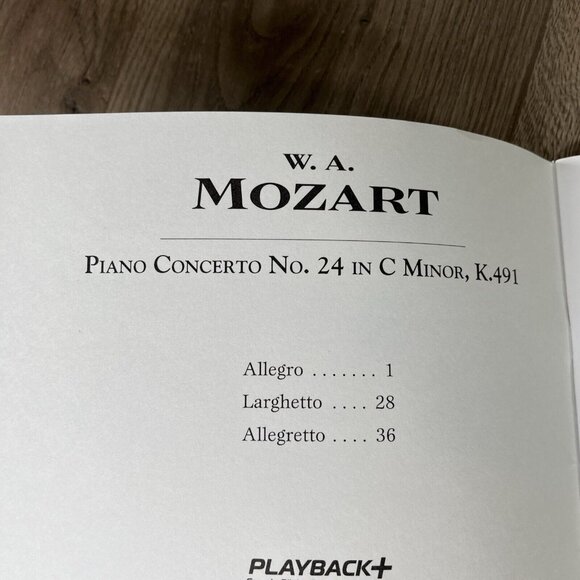 Mozart Concerto No. 24 in C Minor KV491 Sheet Music Music Minus One Hal Leonard - Picture 5 of 5